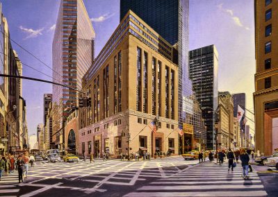 "57th and 5th Ave. (Winter)" 1999 oil/linen 60x48" Private Collection