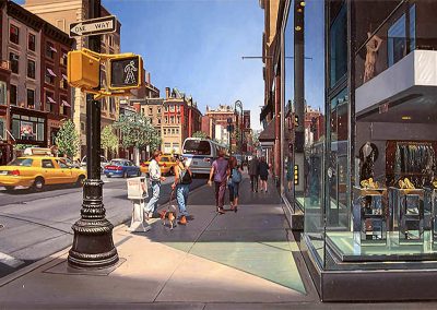 "Self Portrait on Madison" oil/linen "16x20" Private Collection