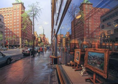 "Madison Ave. Gallery" oil/lien 40x50" Private Collection